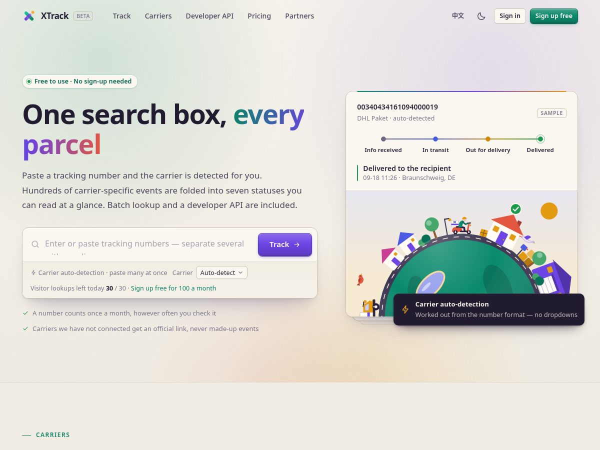Landing-page snapshot of xtrack188.com