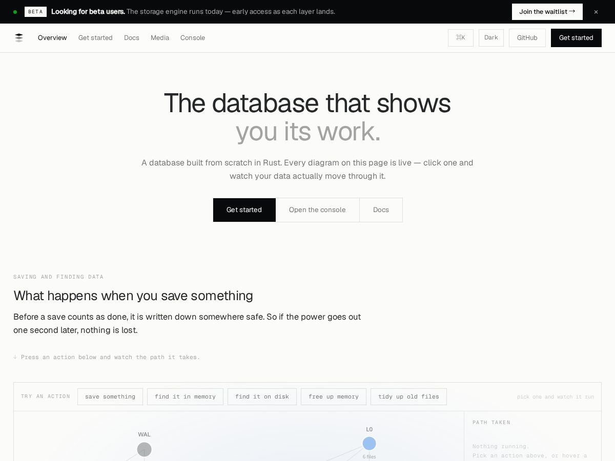 Landing-page snapshot of youdahedb.dev