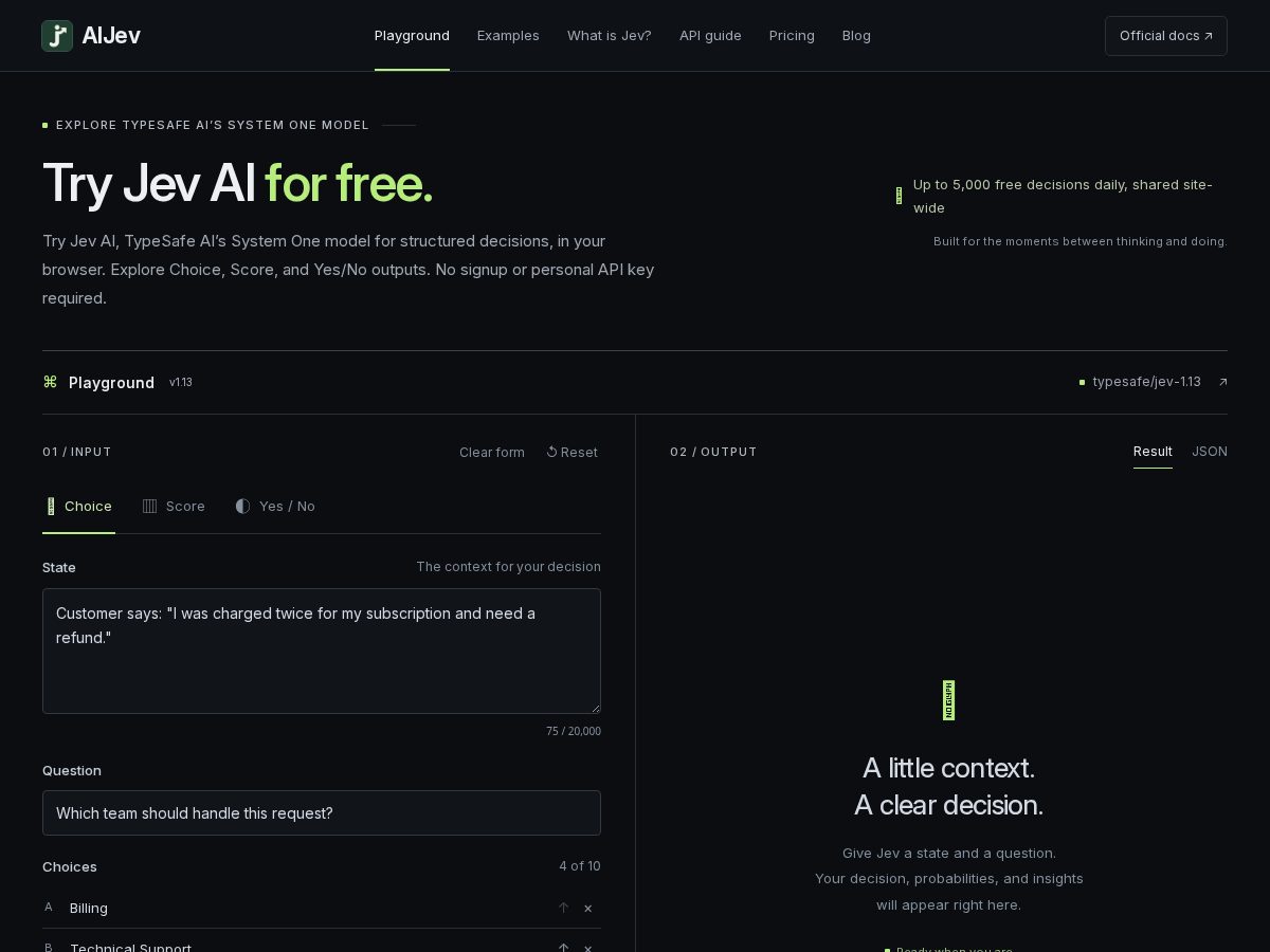 Landing-page snapshot of aijev.net
