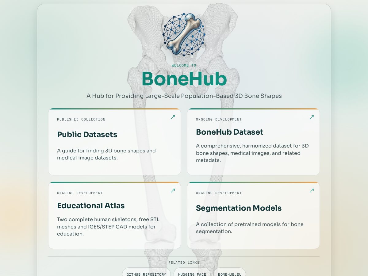 Landing-page snapshot of bonehub.net