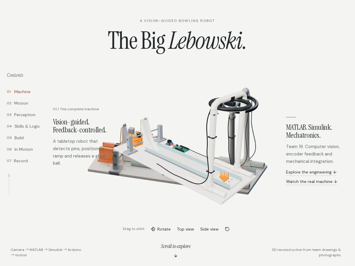 Landing-page snapshot of bowlingrobot.com