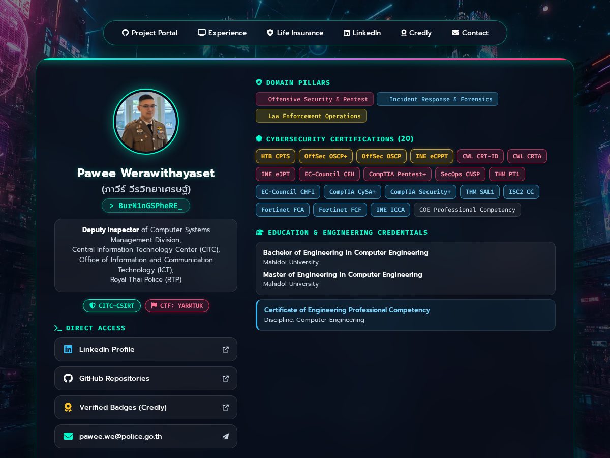 Landing-page snapshot of burn1ngsphere.com