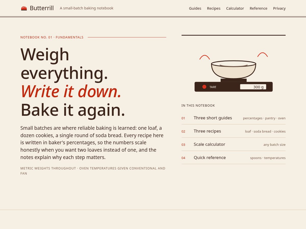 Landing-page snapshot of butterrill.website