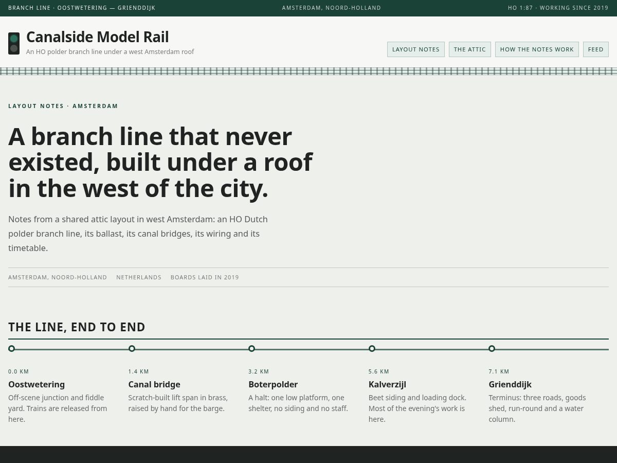 Landing-page snapshot of canalsidemodelrail.com