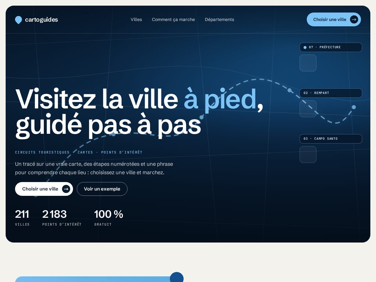 Landing-page snapshot of cartoguides.com