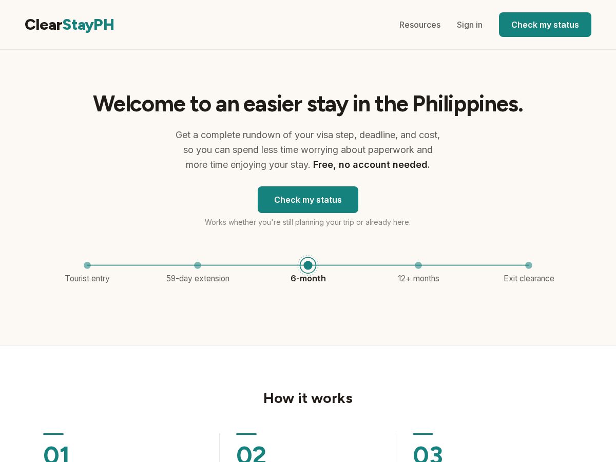Landing-page snapshot of clearstayph.com