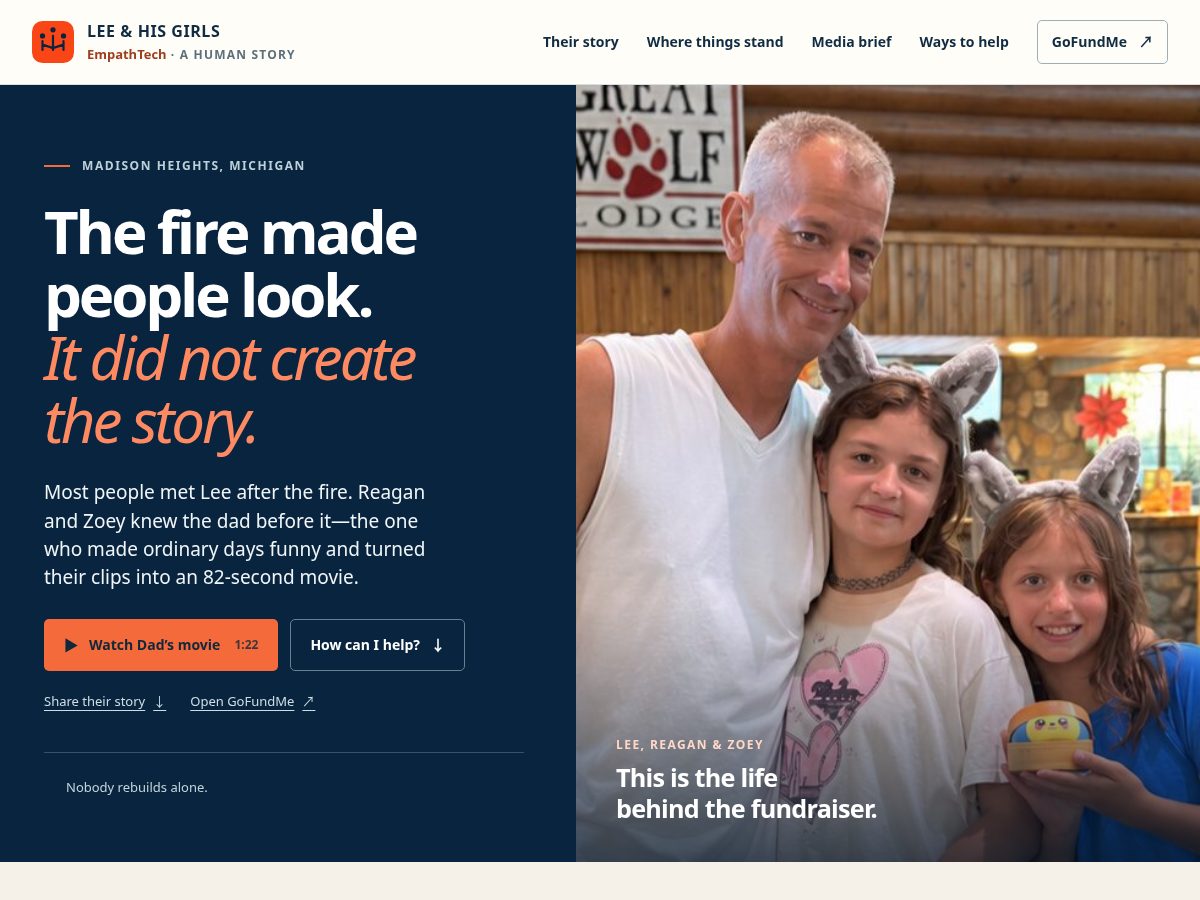 Landing-page snapshot of dadjourneys.com