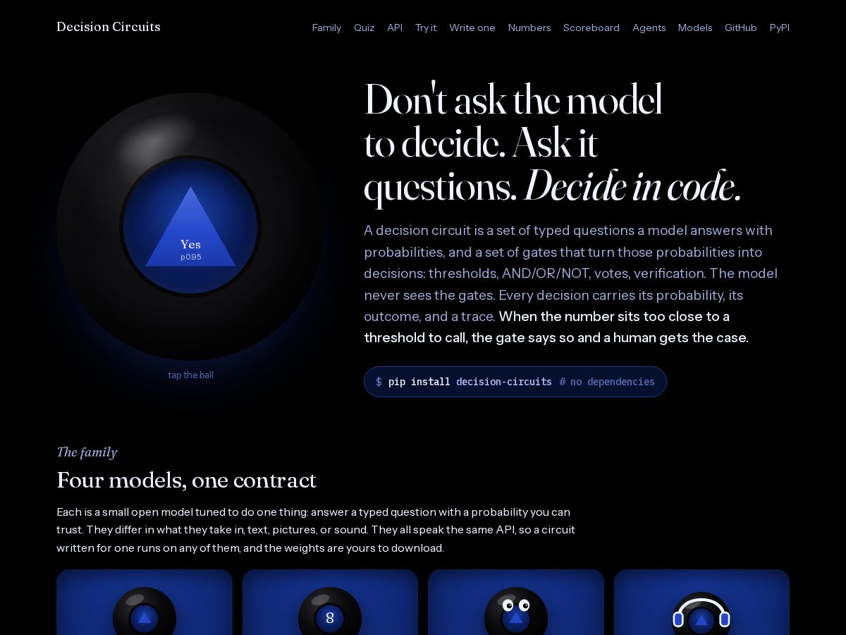 Landing-page snapshot of decisioncircuits.com