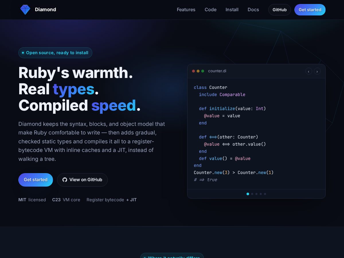 Landing-page snapshot of dilang.tech