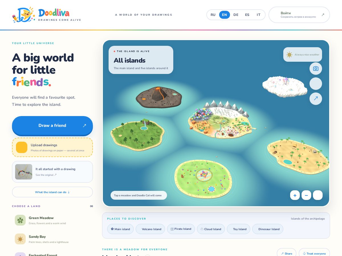Landing-page snapshot of doodliva.com
