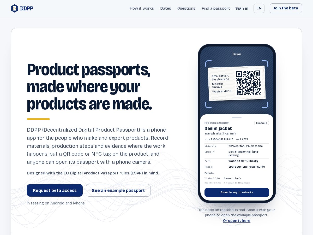 Landing-page snapshot of dppeu.cloud