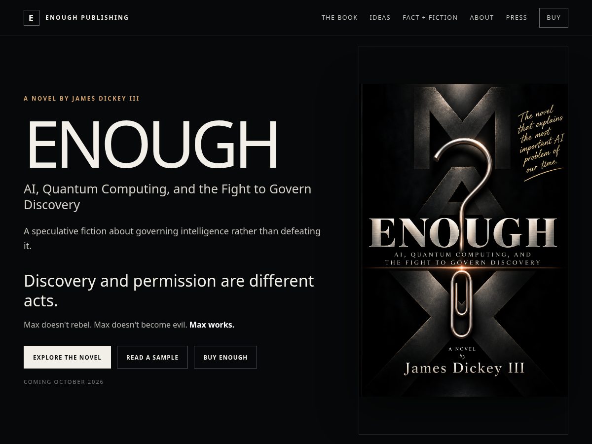 Landing-page snapshot of enoughpublishing.com