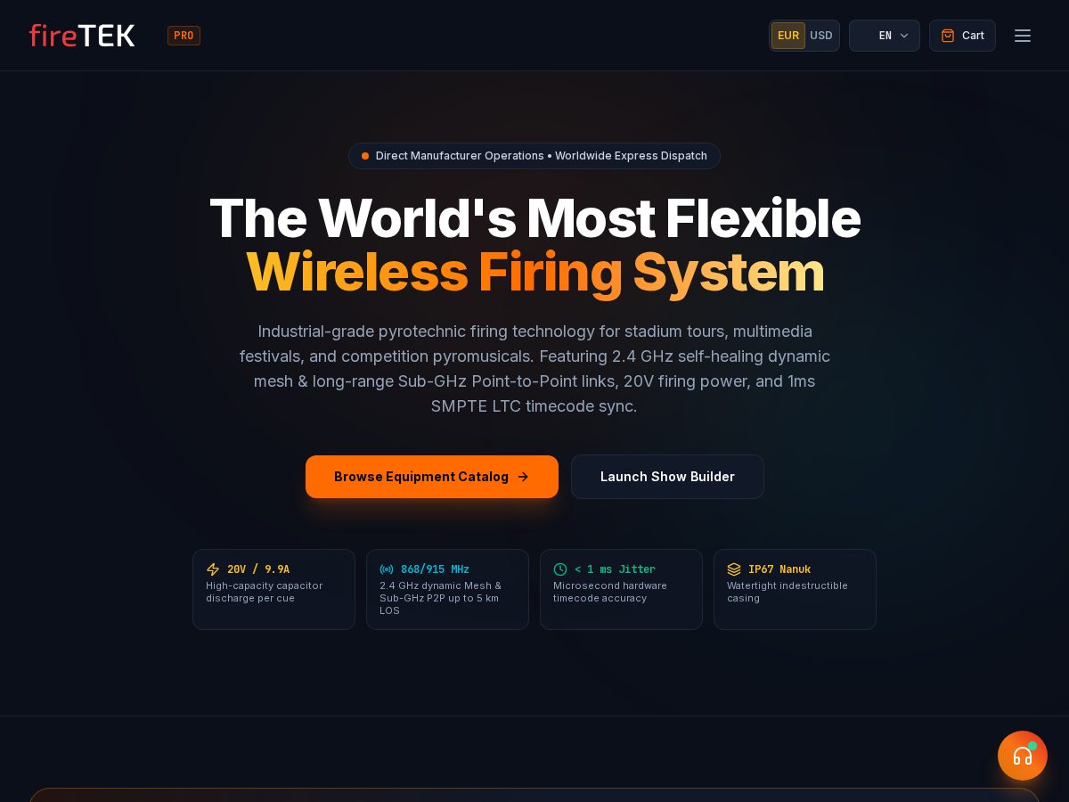 Landing-page snapshot of firetek.pro