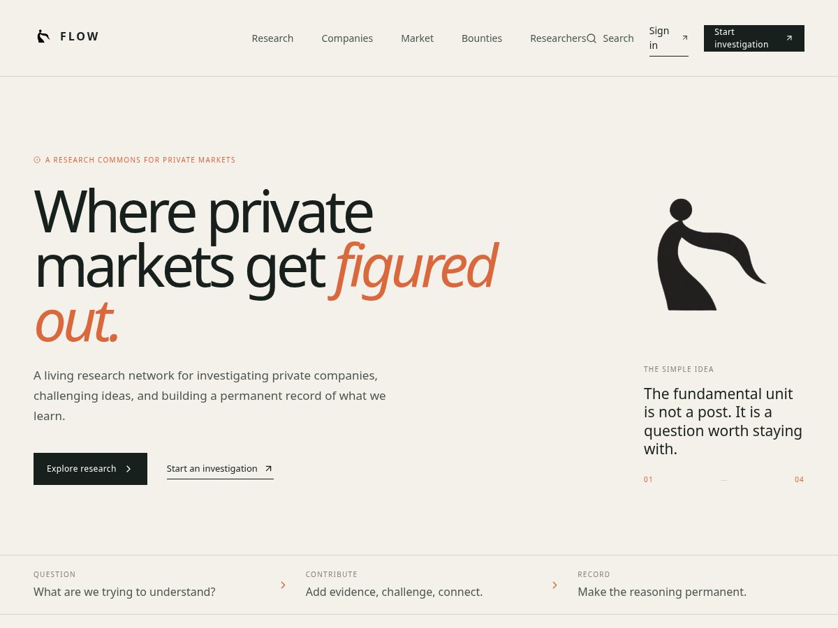 Landing-page snapshot of flowcommons.xyz