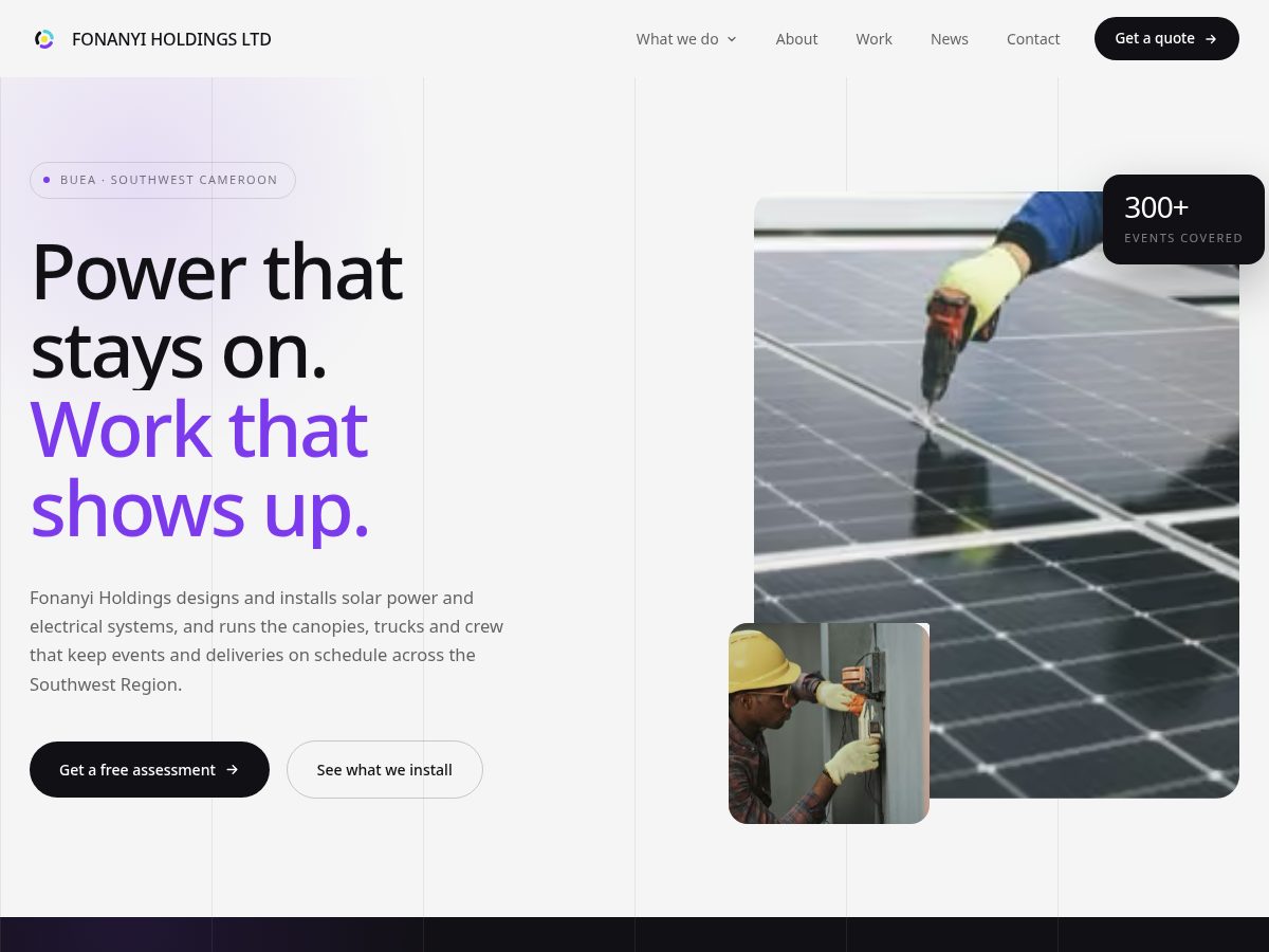 Landing-page snapshot of fonanyiholdingsltd.com