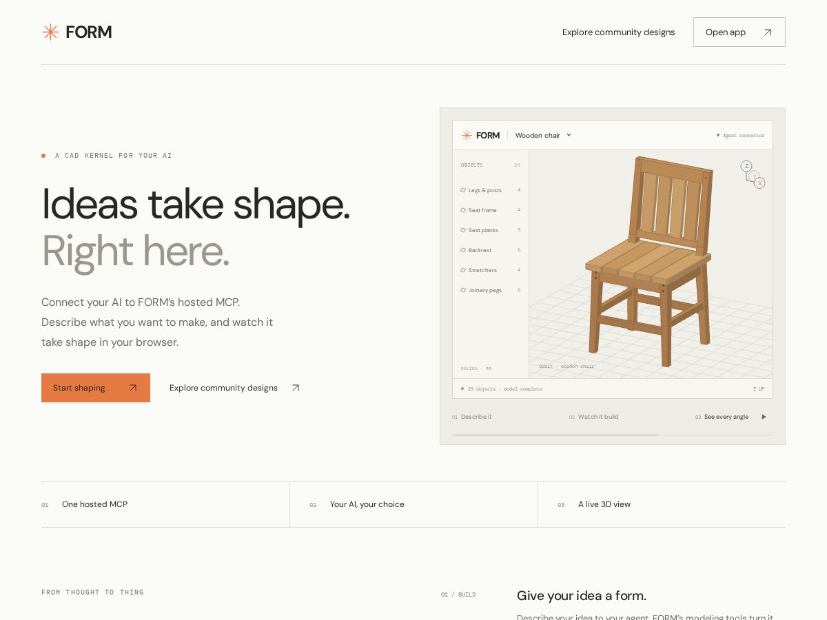 Landing-page snapshot of formgeometry.com