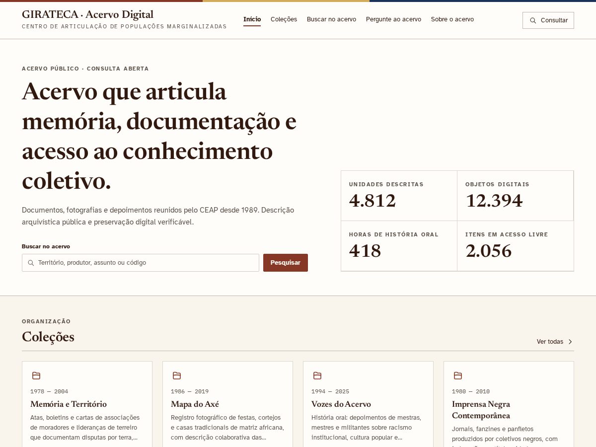 Landing-page snapshot of girateca.online