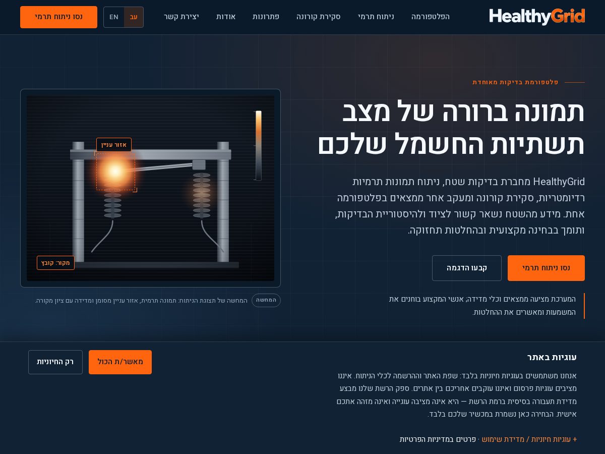 Landing-page snapshot of healthygrid.org