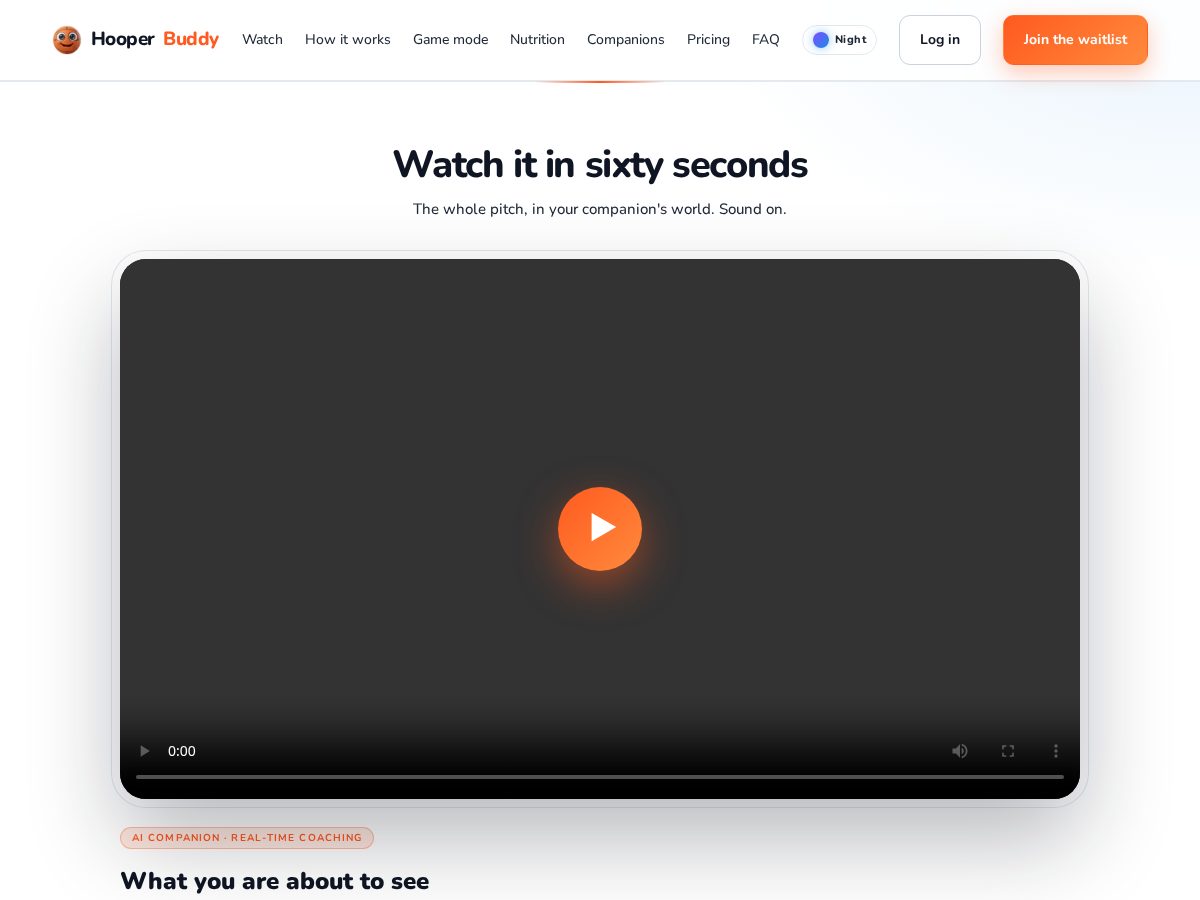 Landing-page snapshot of hooperbuddy.com