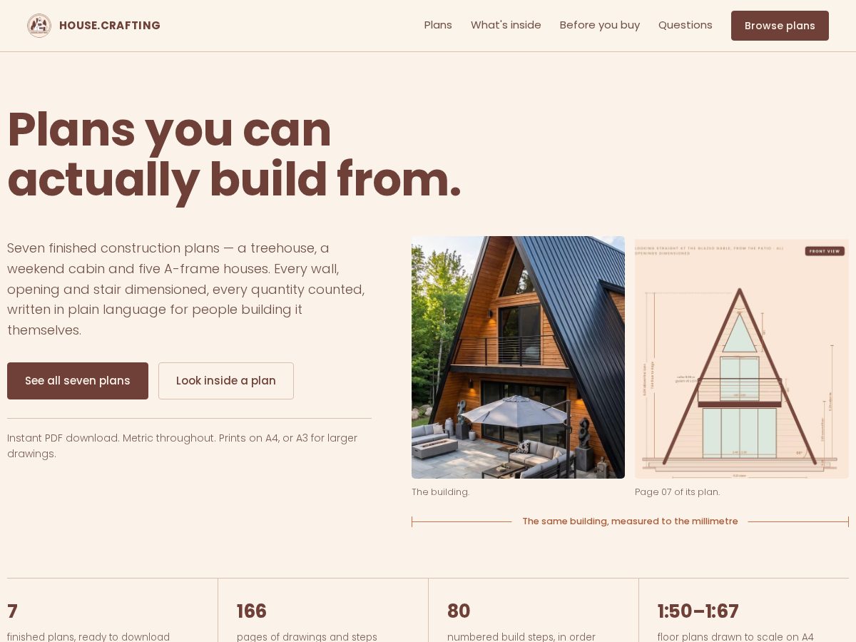 Landing-page snapshot of housecrafting.net