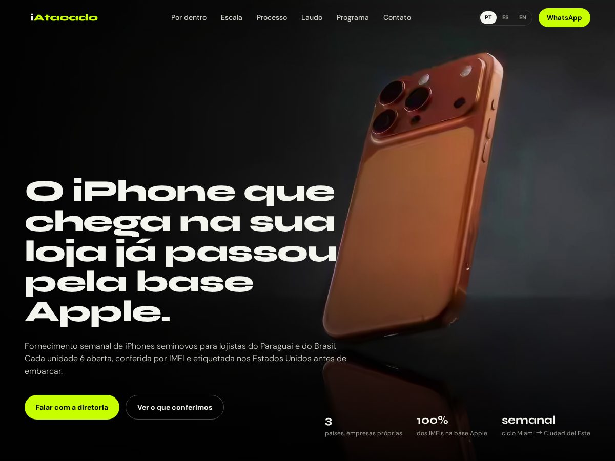 Landing-page snapshot of iatacadopy.com