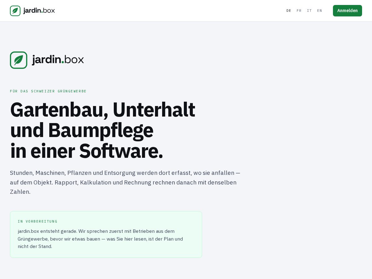 Landing-page snapshot of jardin.box