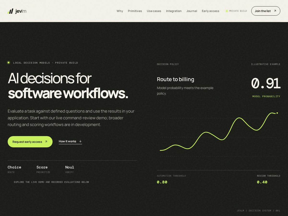 Landing-page snapshot of jevlm.org