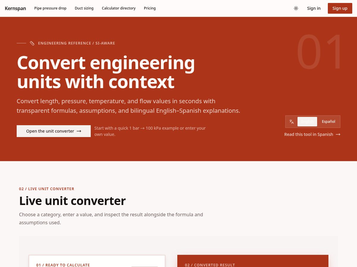 Landing-page snapshot of kernspan.com