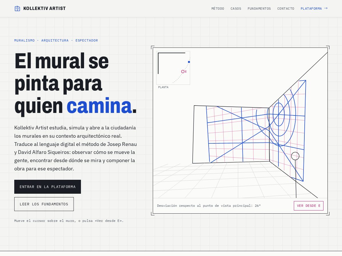 Landing-page snapshot of kollektivartist.com