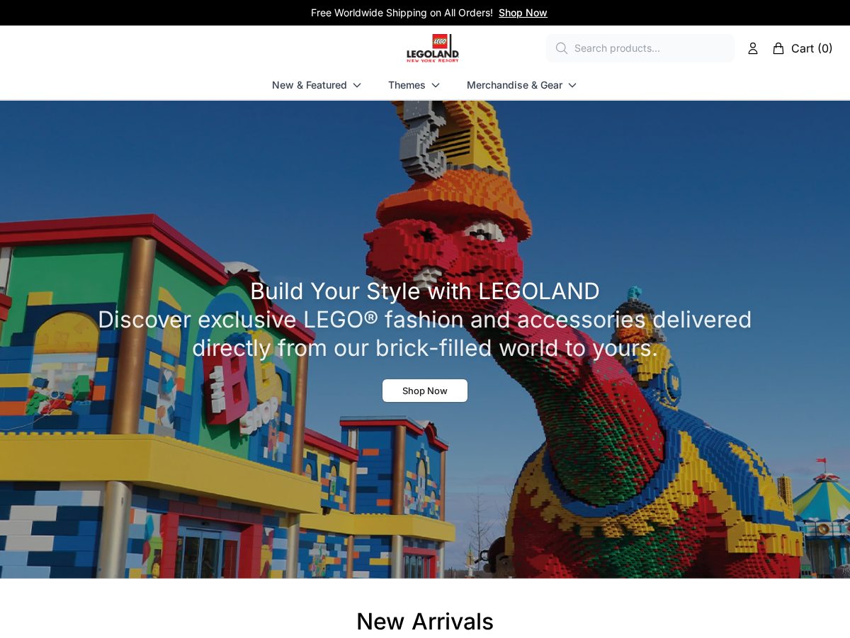 Landing-page snapshot of legolandresort.shop