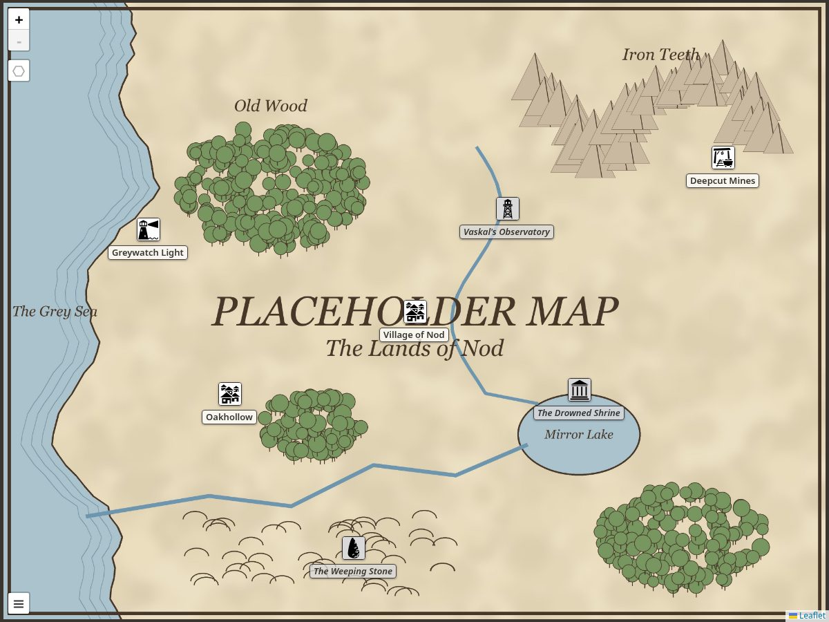Landing-page snapshot of mapofnod.com