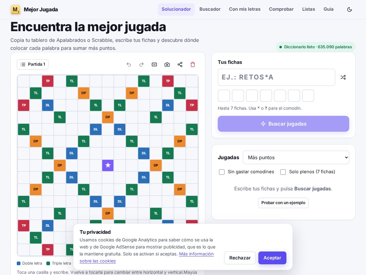 Landing-page snapshot of mejorjugada.com