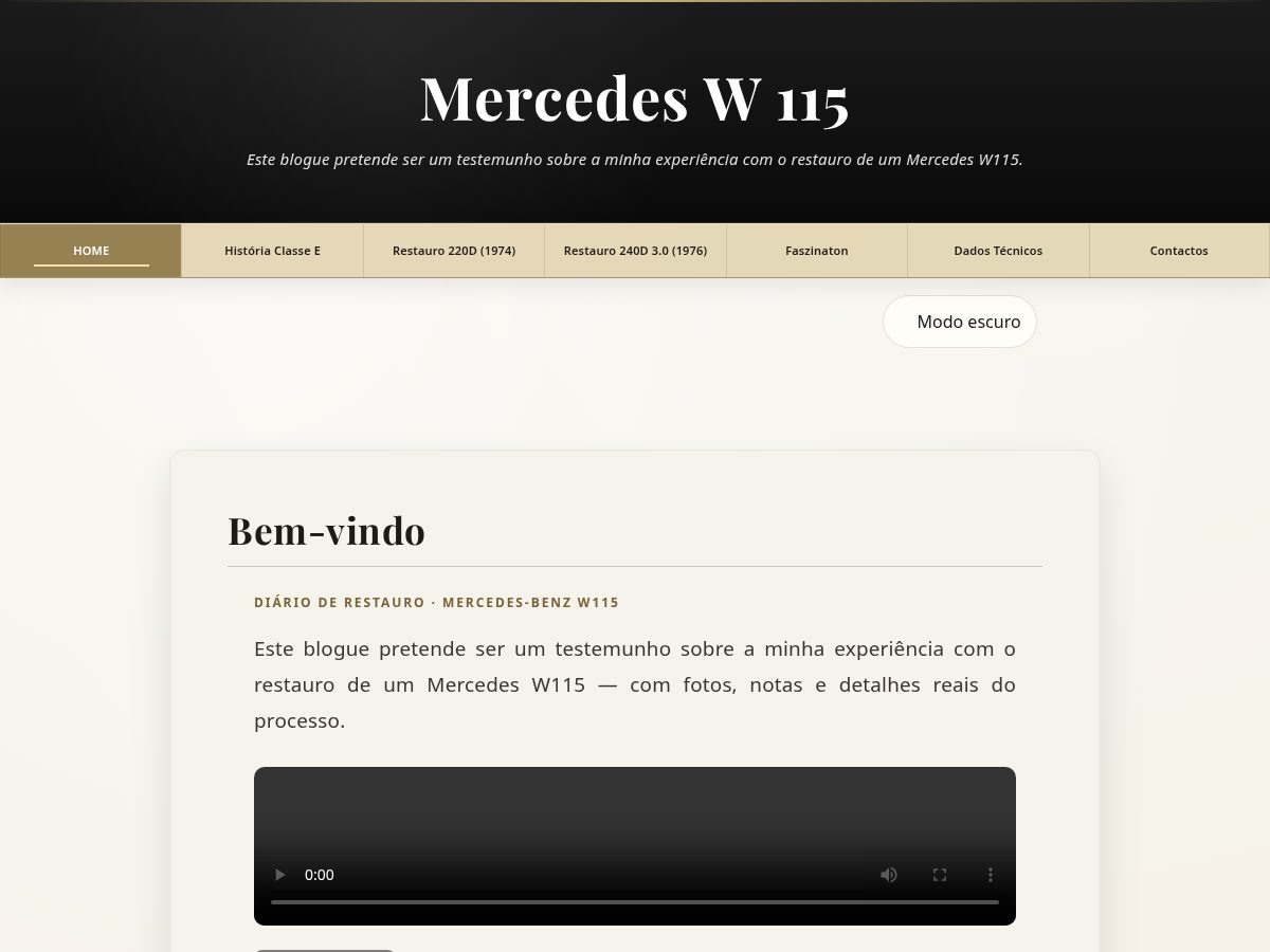 Landing-page snapshot of merc-w115.com