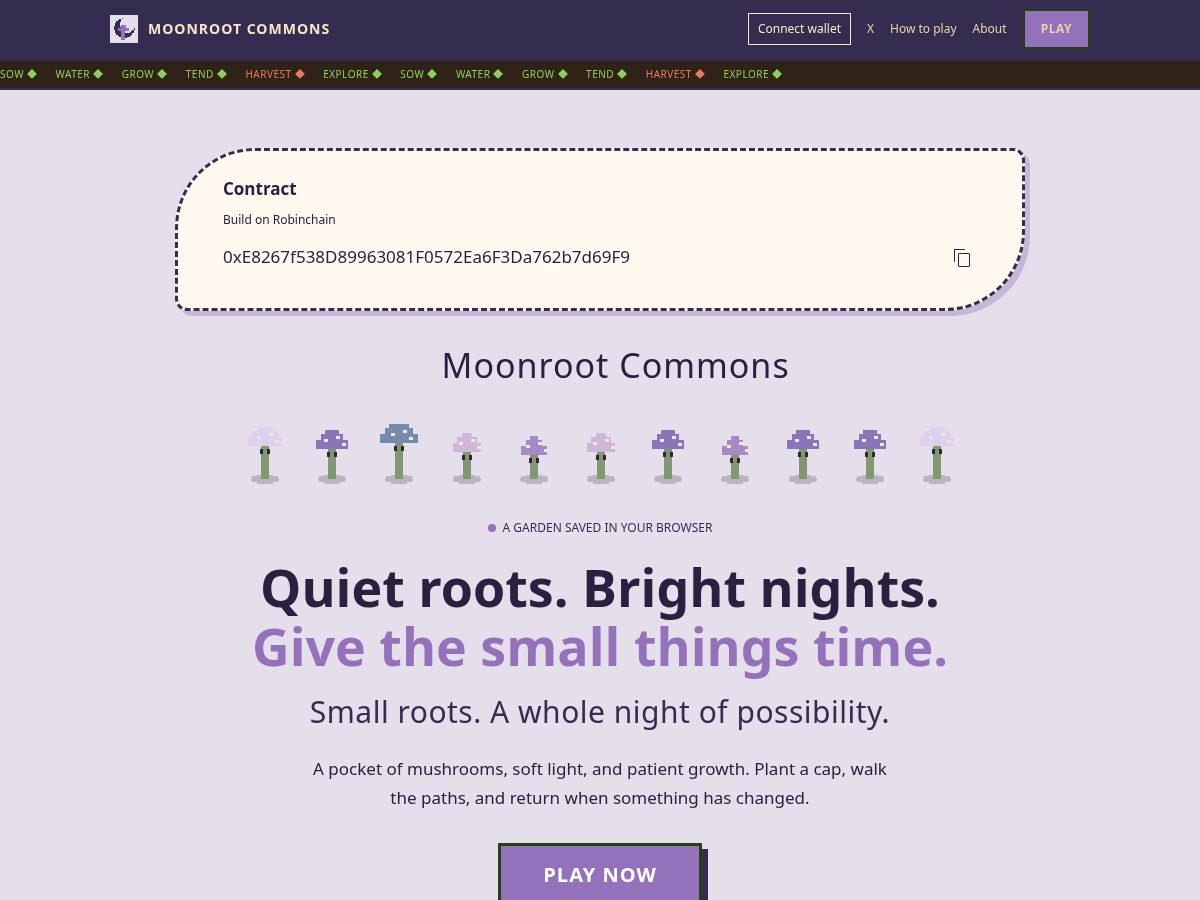 Landing-page snapshot of moonrootfdn.xyz
