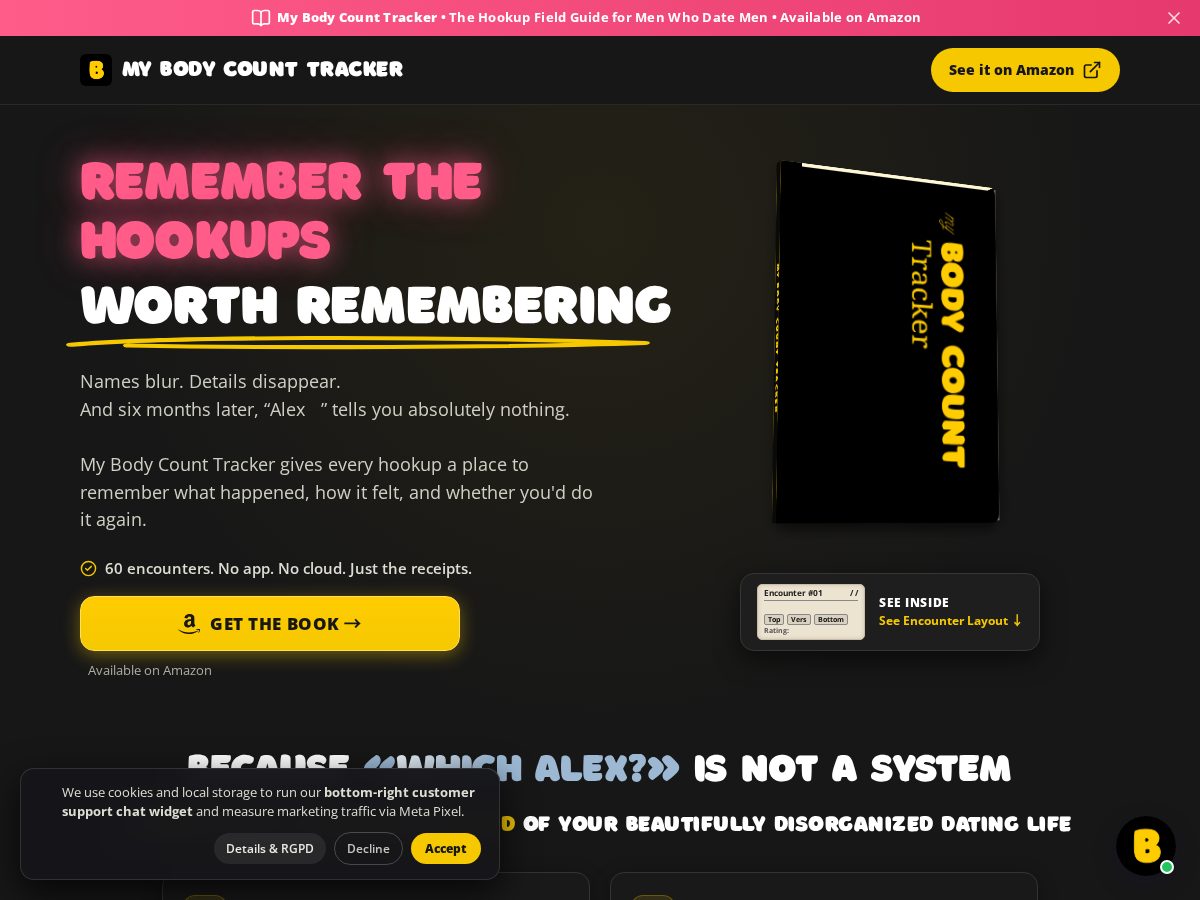 Landing-page snapshot of mybodycounttracker.com