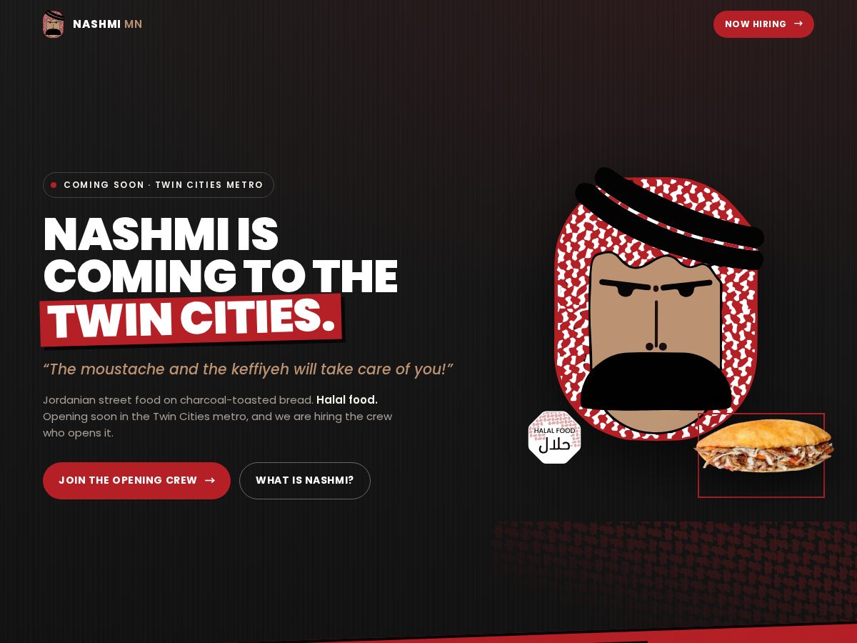 Landing-page snapshot of nashmimn.com