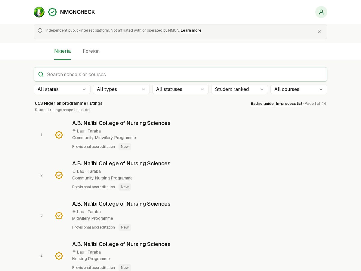 Landing-page snapshot of nmcncheck.com