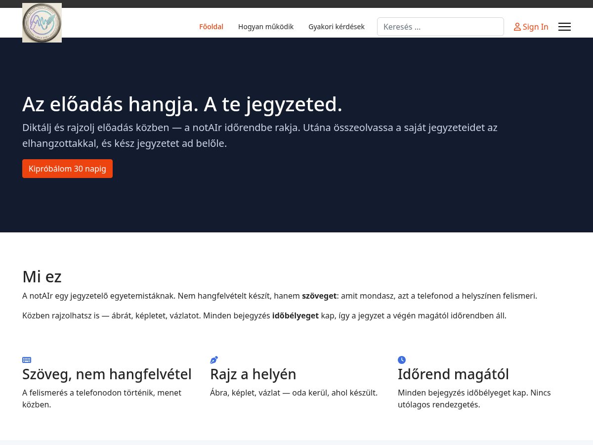 Landing-page snapshot of nottair.com