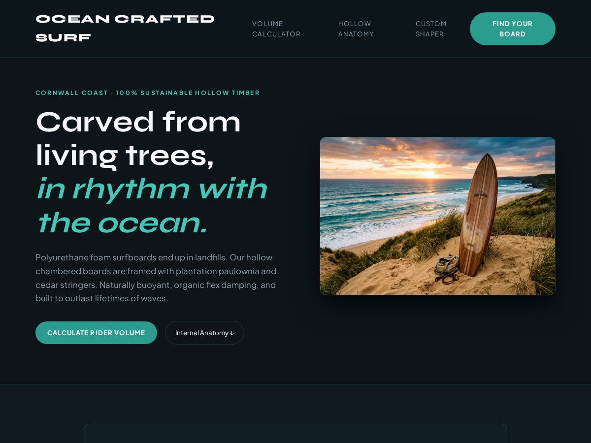 Landing-page snapshot of oceancrafted.vip