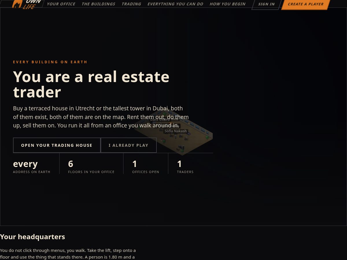 Landing-page snapshot of own-life-simulator.com