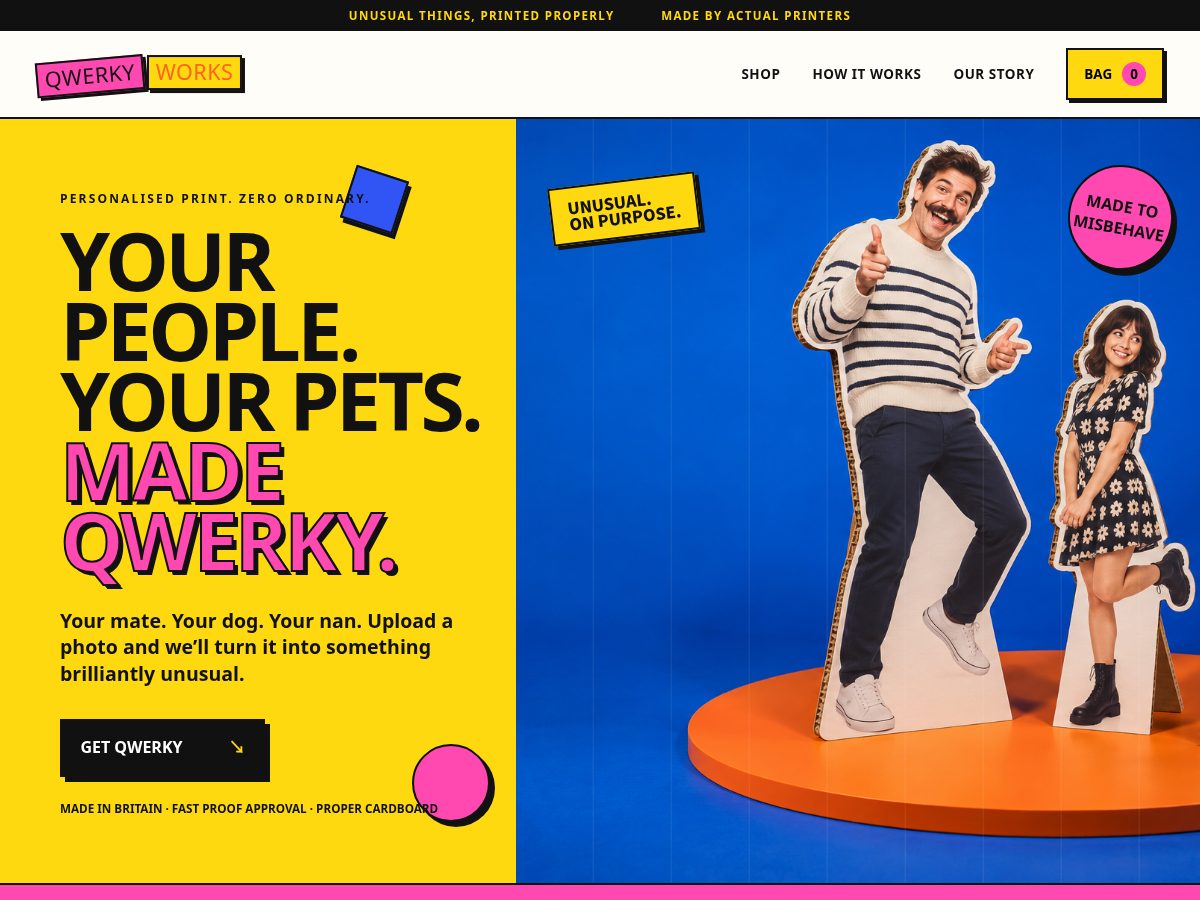 Landing-page snapshot of qwerkyworks.com