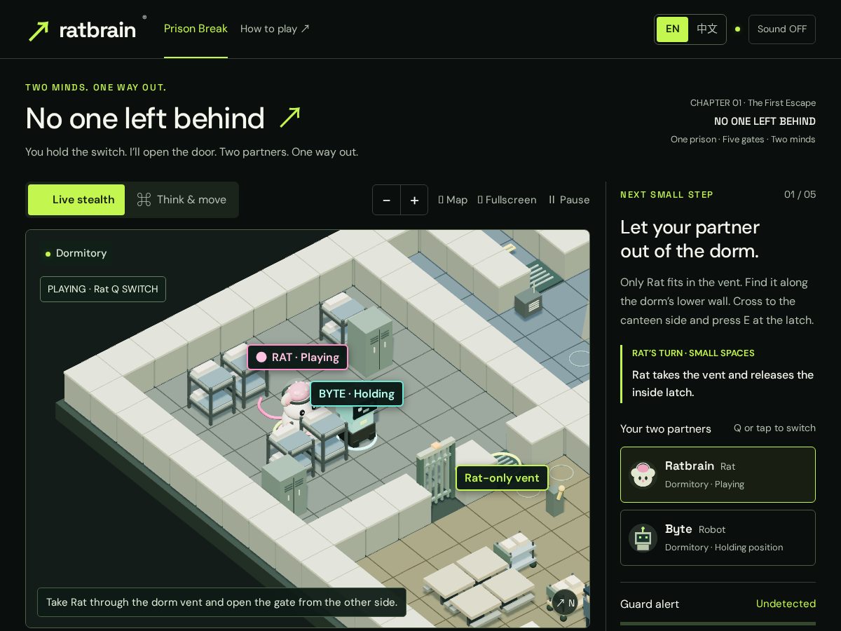 Landing-page snapshot of ratbrain.fun
