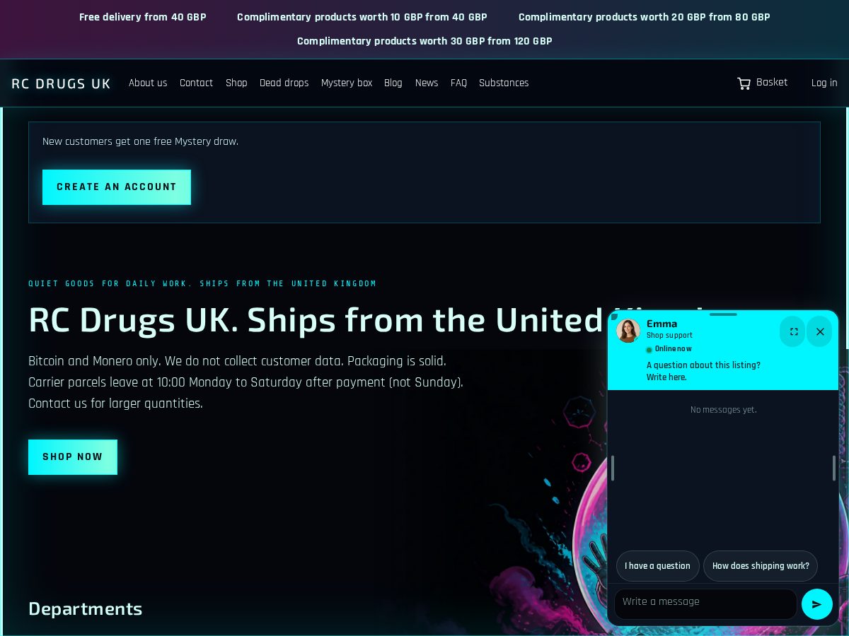 Landing-page snapshot of rcdrugsuk.com
