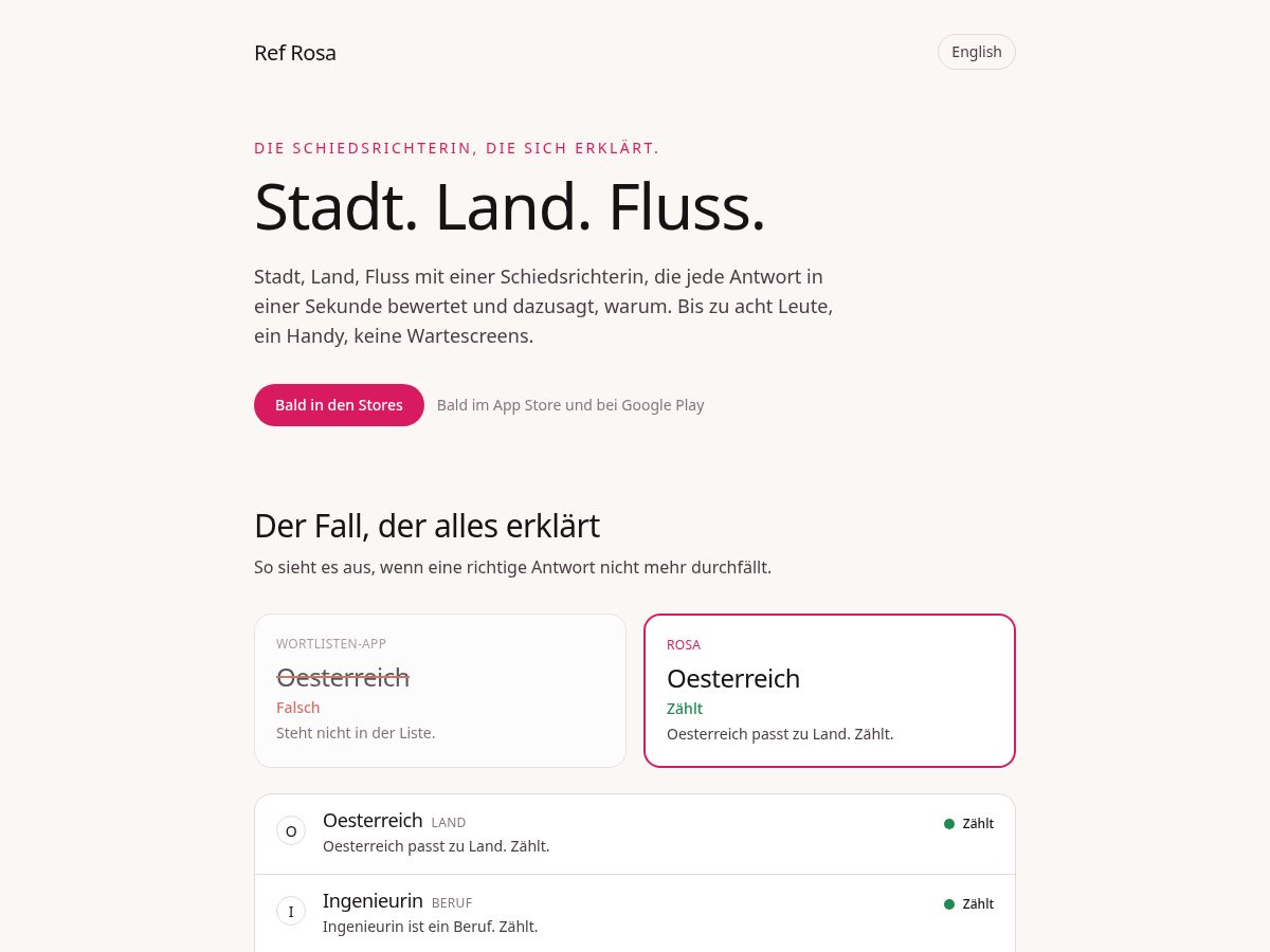 Landing-page snapshot of refrosa.com
