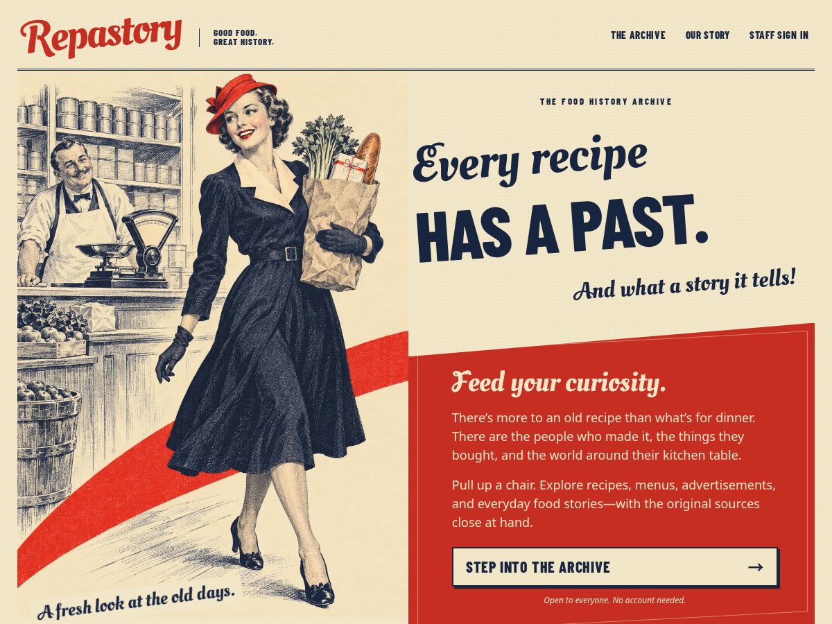 Landing-page snapshot of repastory.com