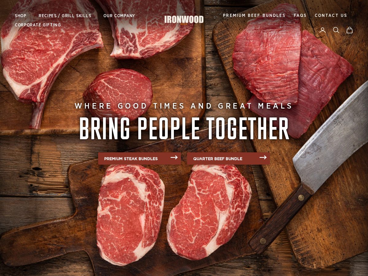Landing-page snapshot of riverbendranchmeat1.shop