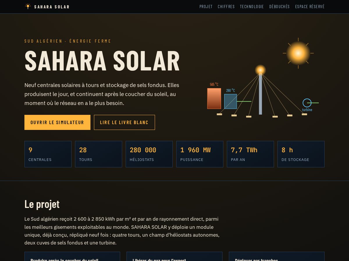 Landing-page snapshot of sahara-solar.com