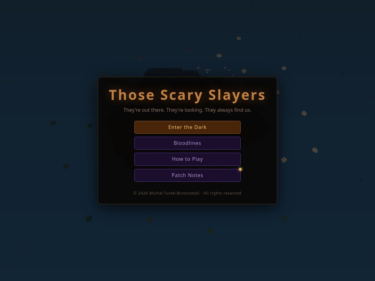 Landing-page snapshot of scaryslayers.com