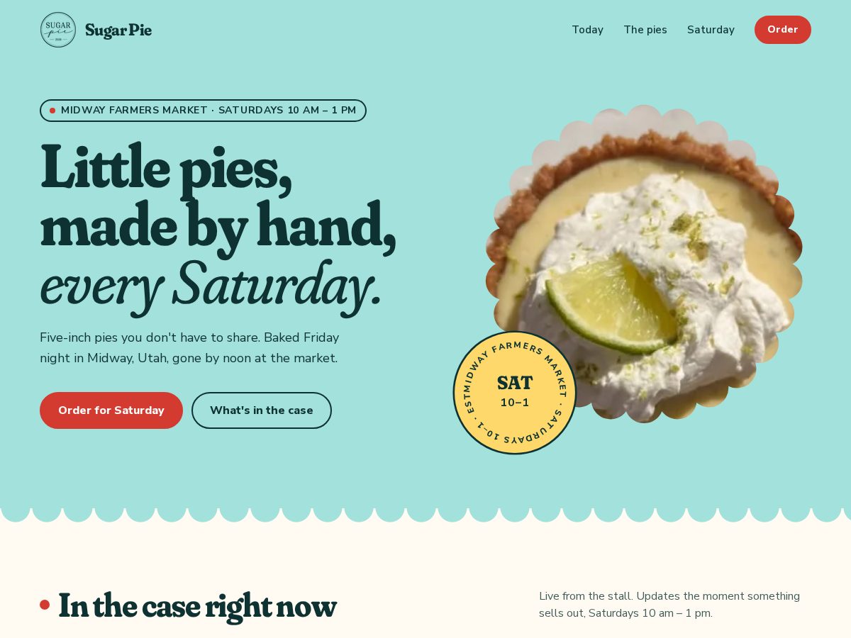 Landing-page snapshot of sugarpieco.com