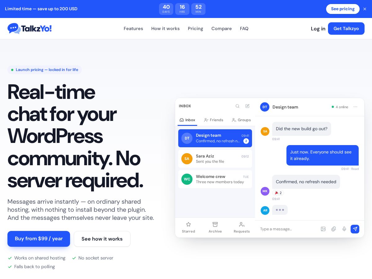 Landing-page snapshot of talkzyo.com